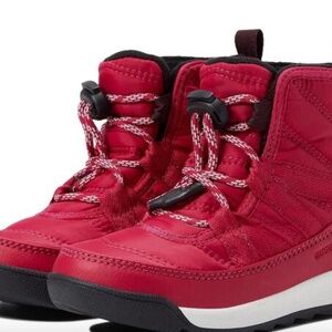 SOREL WHITNEY II SHORT LACE UP TOGGLE PUFFY WINTER BOOT IN RASPBERRY SIZE 7 EUC